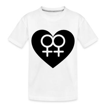 Lesbian Love - Kinder Premium Bio T-Shirt - Weiß - Vorne