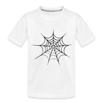 spider web halloween - Kinder Premium Bio T-Shirt - Weiß - Vorne