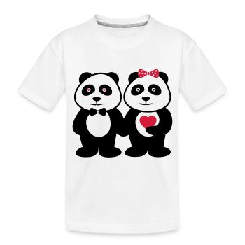 COUPLES PANDA - T-shirt bio Premium Enfant - blanc - Devant