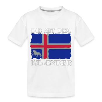 Die mit dem Isländer - Kinder Premium Bio T-Shirt - Weiß - Vorne