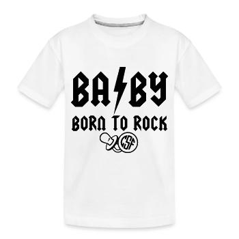 BABY Born to Rock - Kinder Premium Bio T-Shirt - Weiß - Vorne