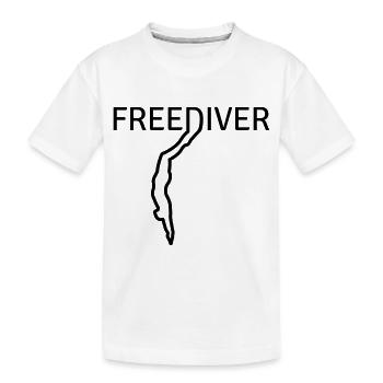 Freediver - Kinder Premium Bio T-Shirt - Weiß - Vorne