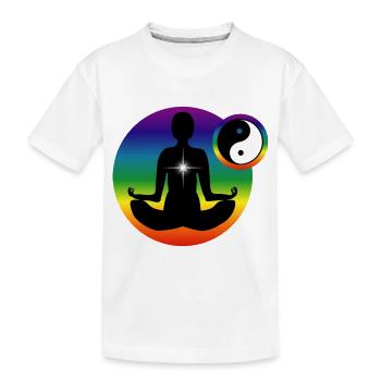Meditation et chakras - T-shirt bio Premium Enfant - blanc - Devant