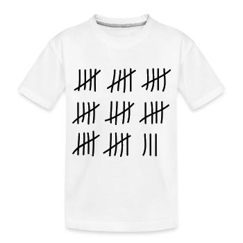 tage_zaehlen_43 - Kinder Premium Bio T-Shirt - Weiß - Vorne