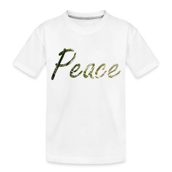 Frieden - Kinder Premium Bio T-Shirt - Weiß - Vorne