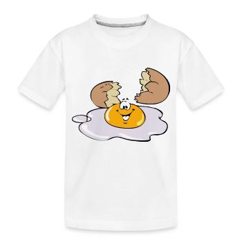 Egg Egg Fried - T-shirt bio Premium Enfant - blanc - Devant