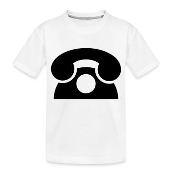 téléphone téléphone mobile Retro1 radio téléphone mobile - T-shirt bio Premium Enfant - blanc - Devant