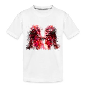 gxp woelfe hassen montag splatter watercolor rot - Kinder Premium Bio T-Shirt - Weiß - Vorne