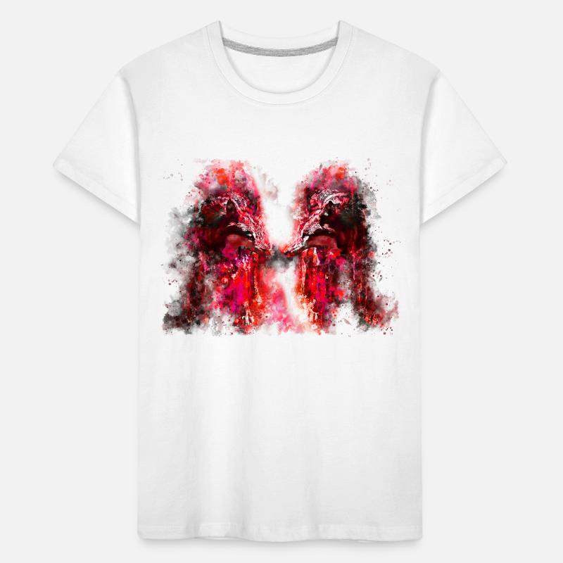 gxp woelfe hate lundi splatter aquarelle rouge T-shirt bio Premium Enfant