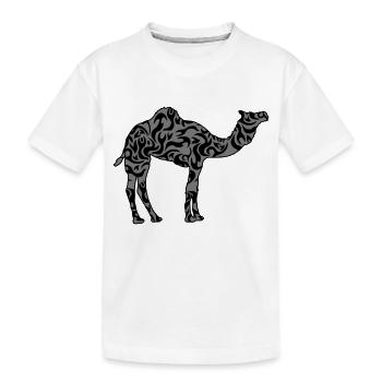 Beau motif camel silhouette contour noir - T-shirt bio Premium Enfant - blanc - Devant