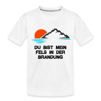 Fels in der Brandung - Kinder Premium Bio T-Shirt - Weiß - Vorne