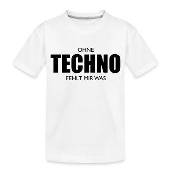 Sans la techno, il te manque quelque chose - T-shirt bio Premium Enfant - blanc - Devant
