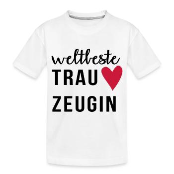 Weltbeste Trauzeugin - Kinder Premium Bio T-Shirt - Weiß - Vorne