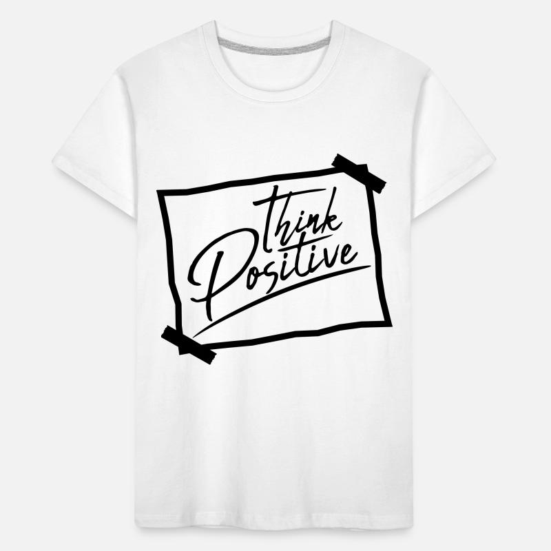 note mémo pense penser positif positif bl T-shirt bio Premium Enfant