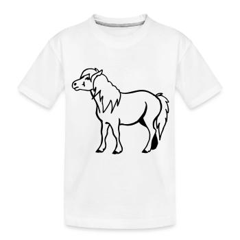 Poney - T-shirt bio Premium Enfant - blanc - Devant