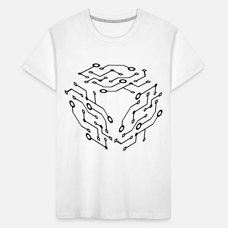 cool muster logo schaltkreis draht daten microchip Kinder Premium Bio T-Shirt