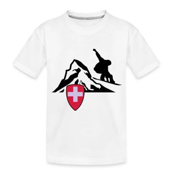 Matterhorn Zermatt Suisse - T-shirt bio Premium Enfant - blanc - Devant