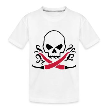 Chilli skull - Kinder Premium Bio T-Shirt - Weiß - Vorne