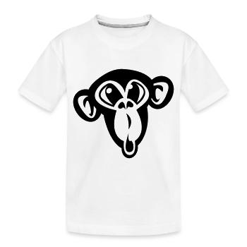 Cute monkey - Kinder Premium Bio T-Shirt - Weiß - Vorne