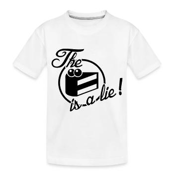 The cake is a lie! - Kinder Premium Bio T-Shirt - Weiß - Vorne