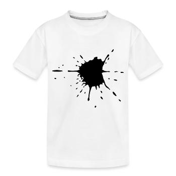 Farbklecks - Kunst - Kinder Premium Bio T-Shirt - Weiß - Vorne