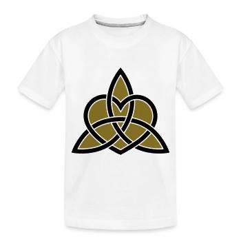 Keltisch Herz Symbol Gott Dreikraft & Ewige Liebe - Kinder Premium Bio T-Shirt - Weiß - Vorne