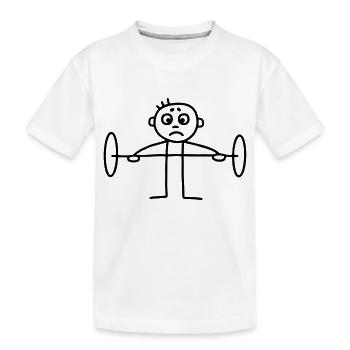 Bodybuilder - Muskeln - Kinder Premium Bio T-Shirt - Weiß - Vorne
