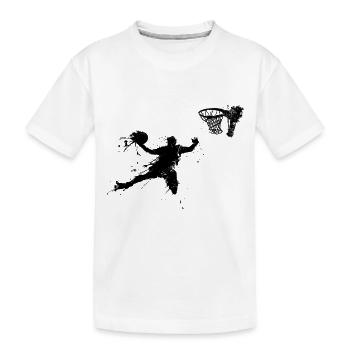 baketballer dunking II - Kids' Premium Organic T-Shirt - white - Front