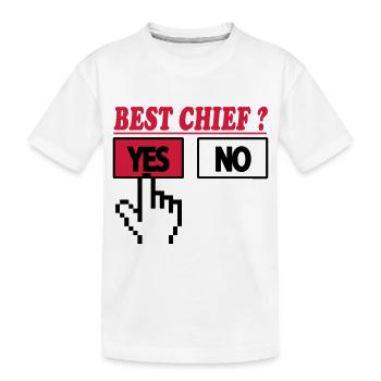 Best chief ? yes 222 - Kids' Premium Organic T-Shirt - white - Front