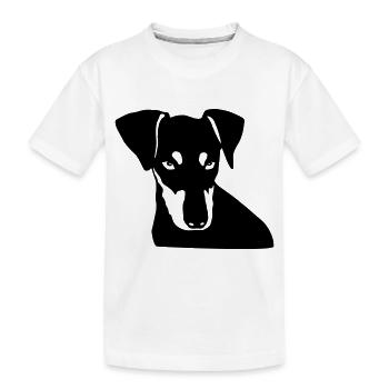 Deutscher Pinscher 003 - Kinder Premium Bio T-Shirt - Weiß - Vorne
