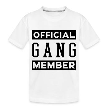 OFFICIAL GANG MEMBER - Kids' Premium Organic T-Shirt - white - Front