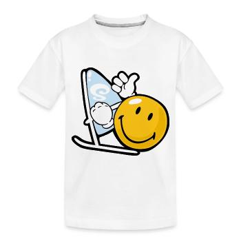 Smiley Windsurfing - T-shirt bio Premium Enfant - blanc - Devant