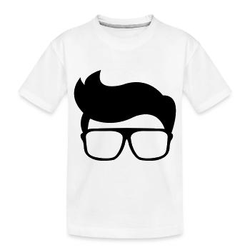 nerd - Kinder Premium Bio T-Shirt - Weiß - Vorne