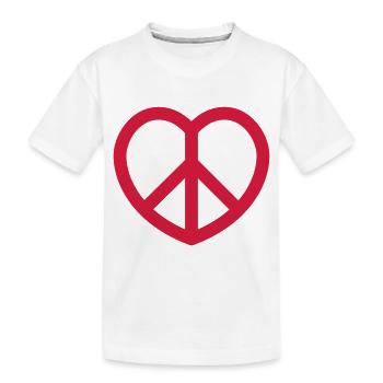 peace - Kinder Premium Bio T-Shirt - Weiß - Vorne