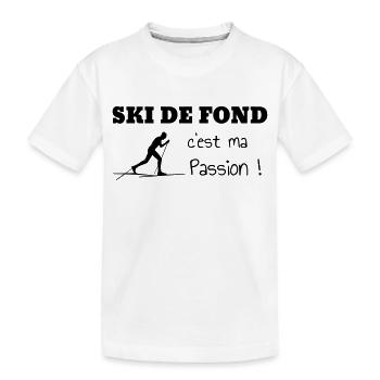Langlaufen / Langlauf / eislaufen / Langläufer - Kinder Premium Bio T-Shirt - Weiß - Vorne