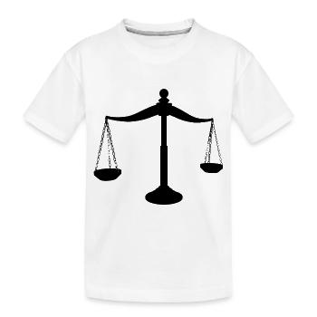 Brass Scales Of Justice Silhouette - T-shirt bio Premium Enfant - blanc - Devant