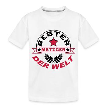 Metzger / Backer / Butcher / Baker / Vati - Kinder Premium Bio T-Shirt - Weiß - Vorne