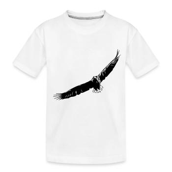 Flying eagle - Kids' Premium Organic T-Shirt - white - Front