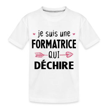 Je Suis Une Formatrice Qui Déchire Cadeau Drôle - T-shirt bio Premium Enfant - blanc - Devant