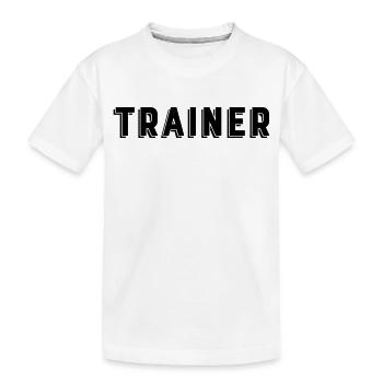Trainer - Kinder Premium Bio T-Shirt - Weiß - Vorne