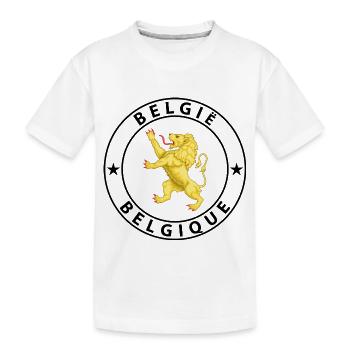 Belgium - Kids' Premium Organic T-Shirt - white - Front