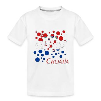Kroatien Bubbles Croatia - Kinder Premium Bio T-Shirt - Weiß - Vorne