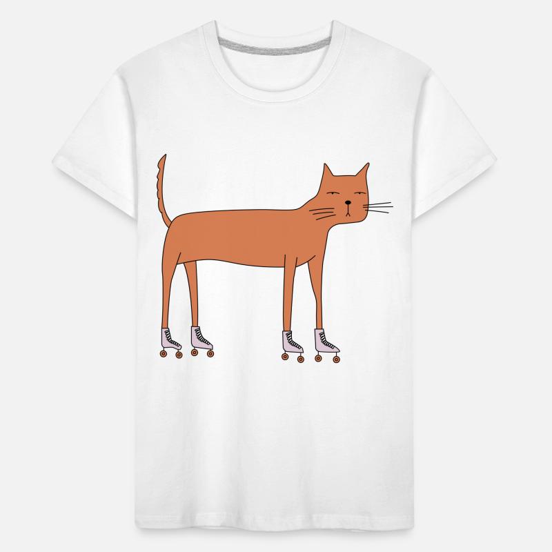 Chat sur roller quad T-shirt bio Premium Enfant