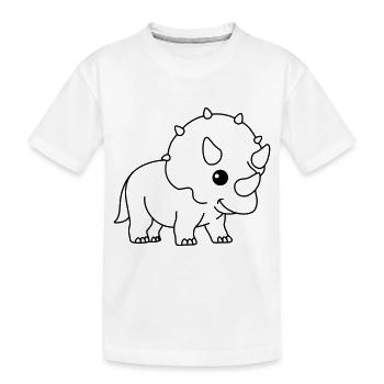 Bande dessinée Dinosaur triceratops - T-shirt bio Premium Enfant - blanc - Devant