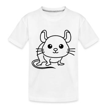 Mouse Comic Animal - Kids' Premium Organic T-Shirt - white - Front