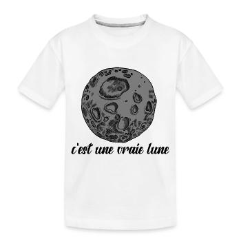 This is A Real Moon - Kids' Premium Organic T-Shirt - white - Front
