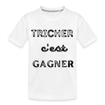 Tricher c'est gagner - T-shirt bio Premium Enfant - blanc - Devant