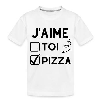 j'aime la pizza - T-shirt bio Premium Enfant - blanc - Devant