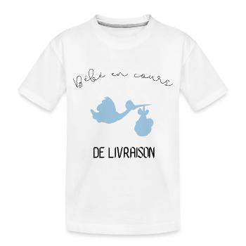 bébé en cours de livraison garçon - T-shirt bio Premium Enfant - blanc - Devant