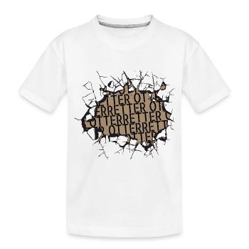 vegetarisch veganismus erde retten schwein - Kinder Premium Bio T-Shirt - Weiß - Vorne